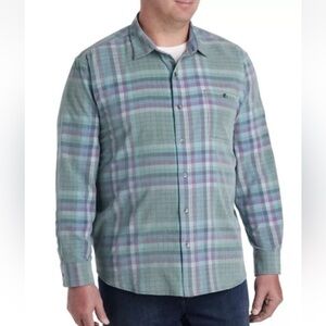 NWT Tommy Bahama Shirt Coastline Cord Castaway Plaid Blue Corduroy Men’s 3XLT